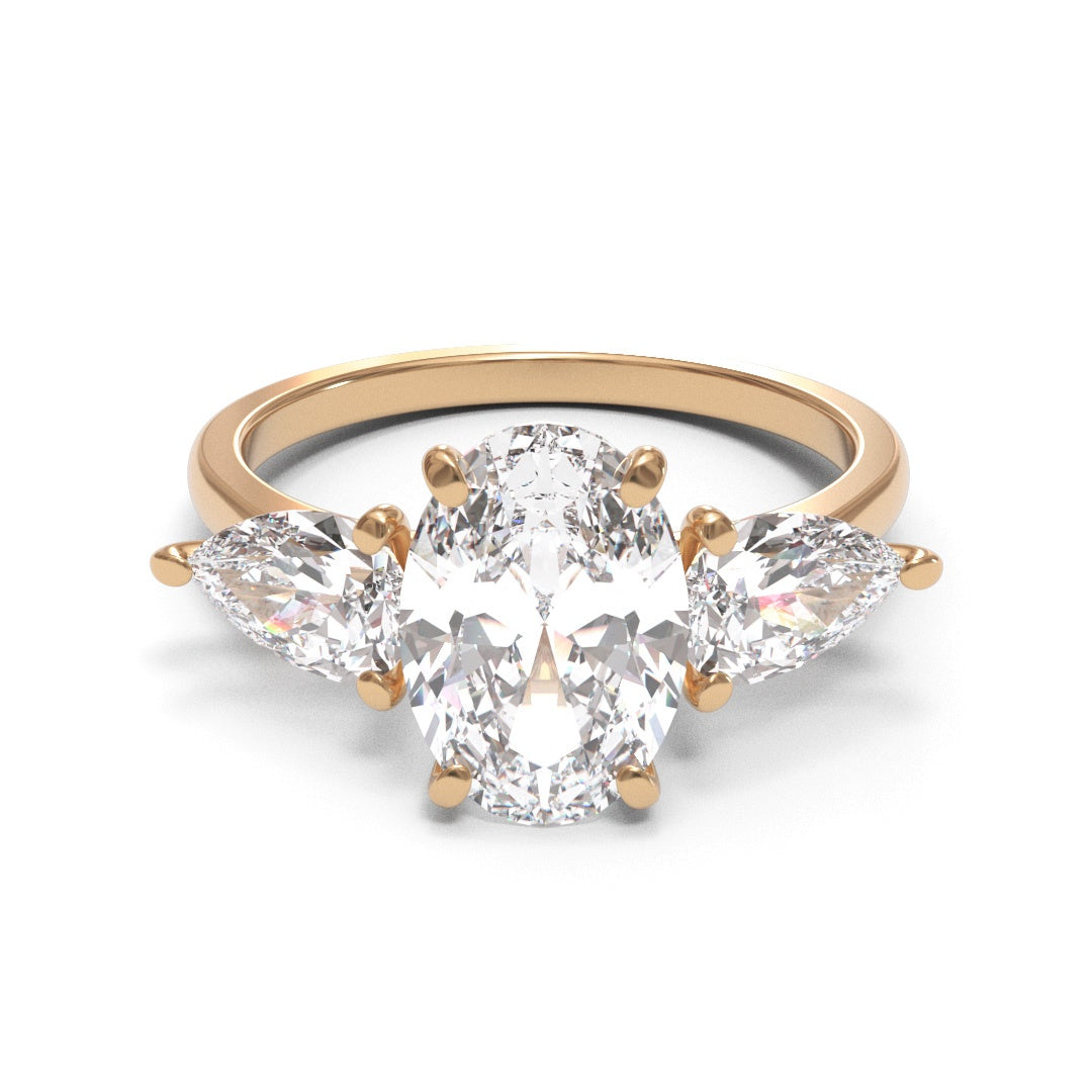 Oval Trilogy Pear 2mm band (setting only)