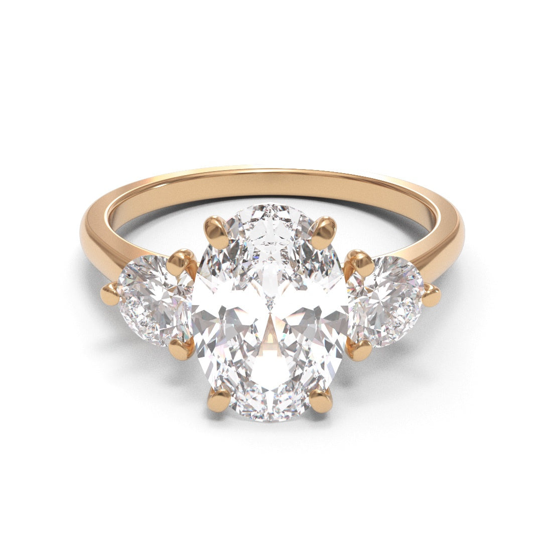 Oval with Trilogy Round 2mm band (setting only)