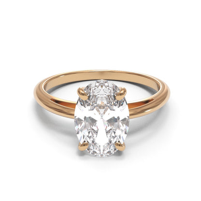 Oval Collet Cathedral 2mm band (setting only)