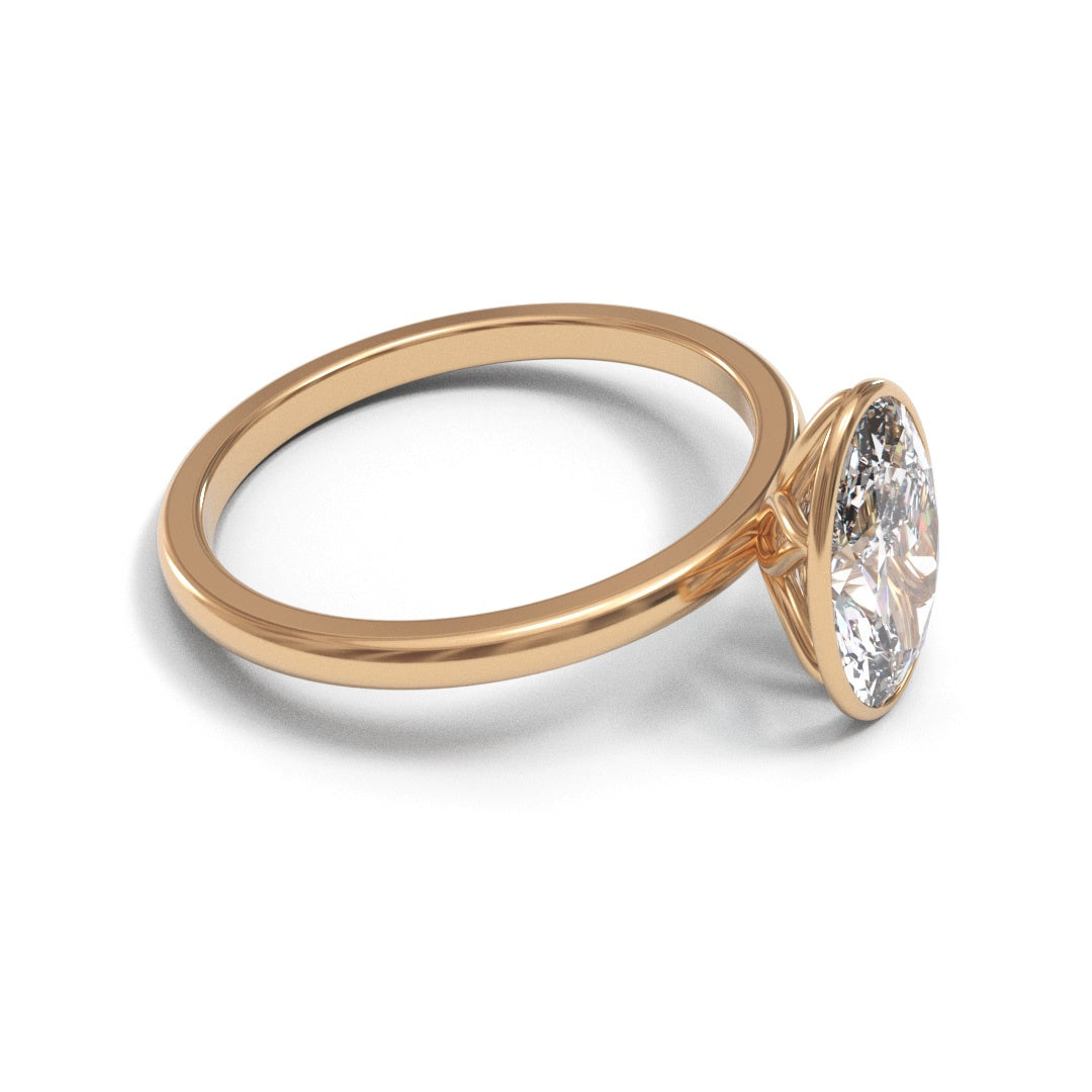Oval Tulip Bezel 2mm band (setting only)