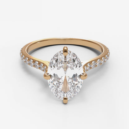 Oval NSEW Pave 1.6mm band (setting only)