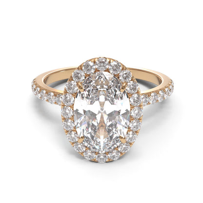 Oval Halo Pave 2mm band (setting only)