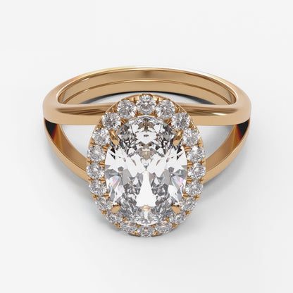 Oval Split Shank Halo 2.6mm band (setting only)