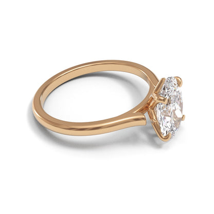 Oval Tulip Open Cathedral 2mm band (setting only)