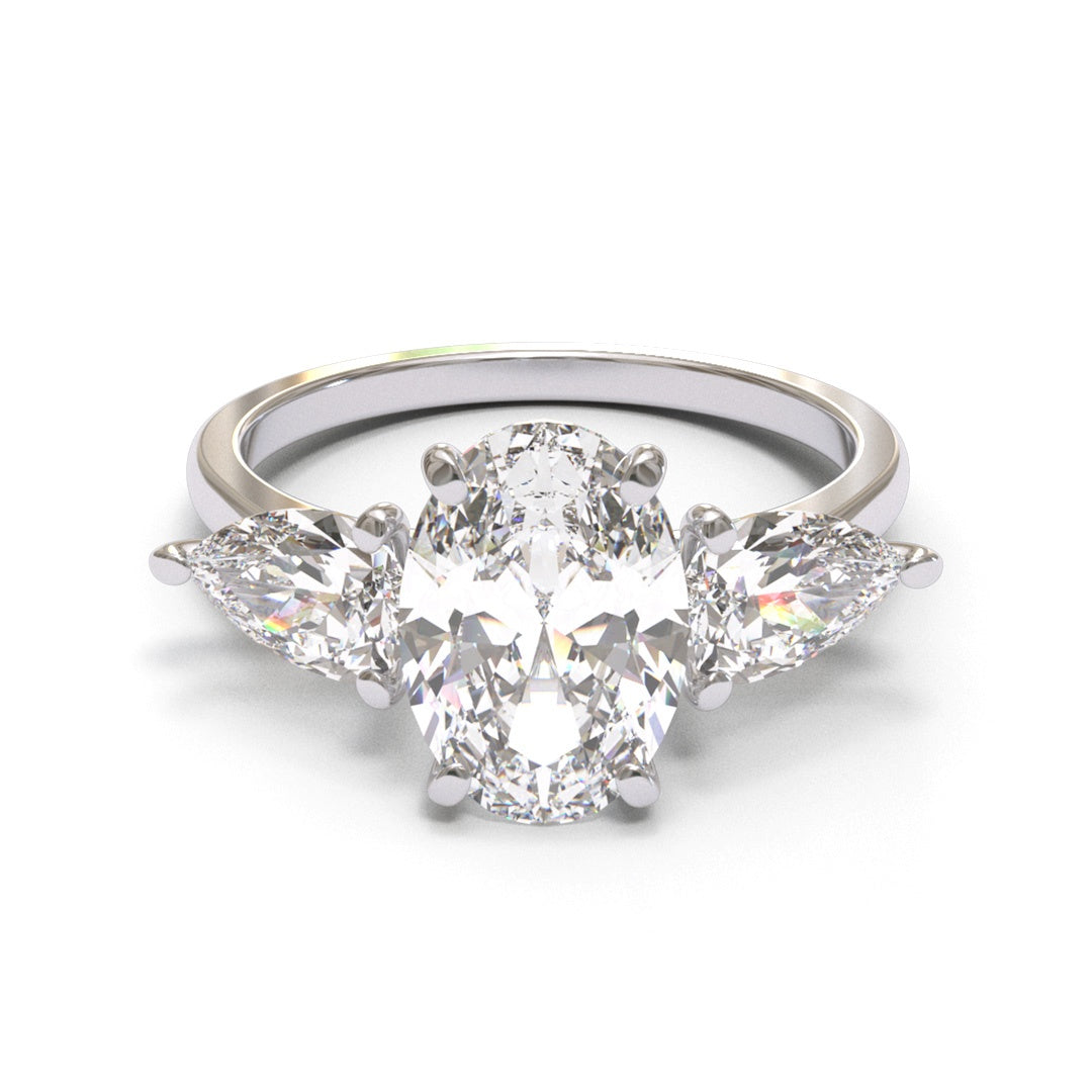 Oval Trilogy Pear 2mm band (setting only)