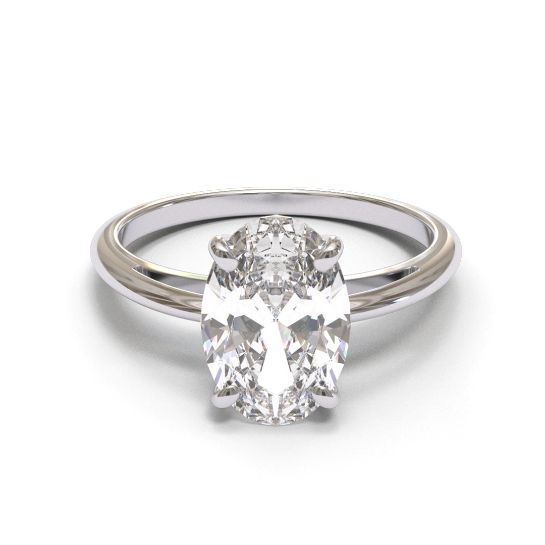 Oval Collet Cathedral 2mm band (setting only)