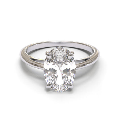 Oval Collet Cathedral 2mm band (setting only)
