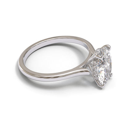 Oval Open Cathedral Hidden Halo 2mm band (setting only)