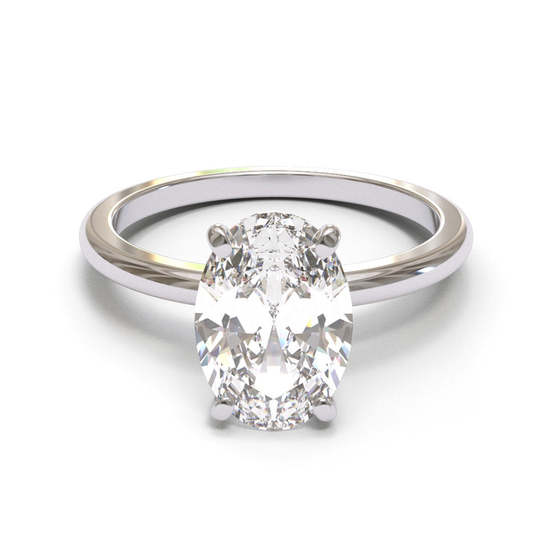 Oval Dome Solitaire 2mm band (setting only)
