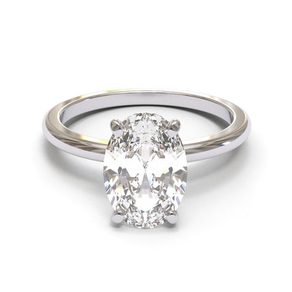 Oval Dome Solitaire 2mm band (setting only)
