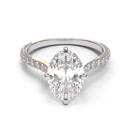 Oval NSEW Pave 1.6mm band (setting only)