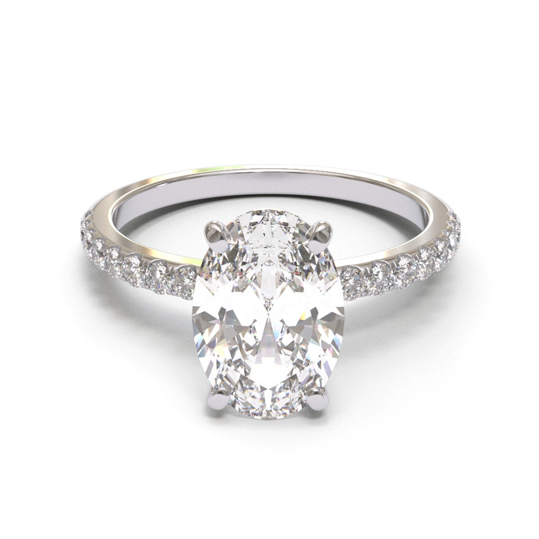 Oval Pave 1.6mm band (setting only)