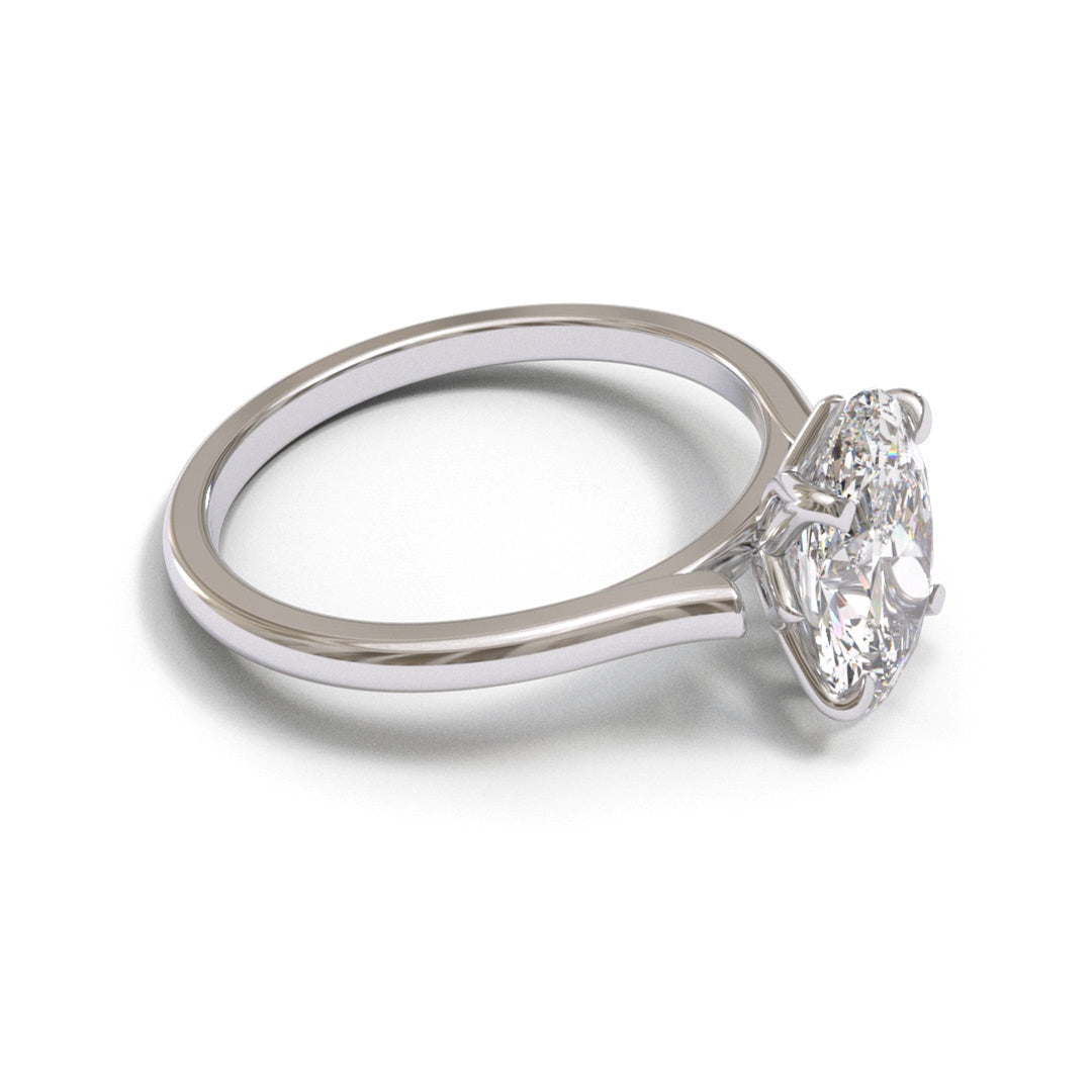 Oval Tulip Open Cathedral 1.6mm band (setting only)