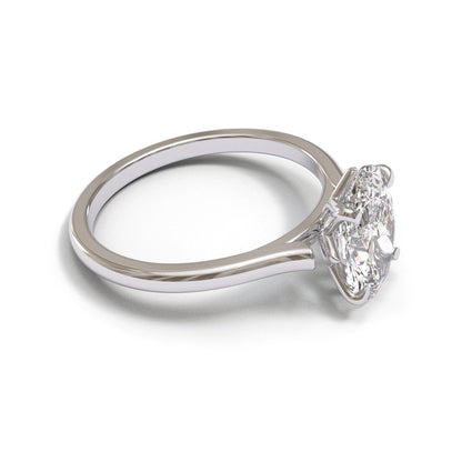 Oval Tulip Open Cathedral 2mm band (setting only)
