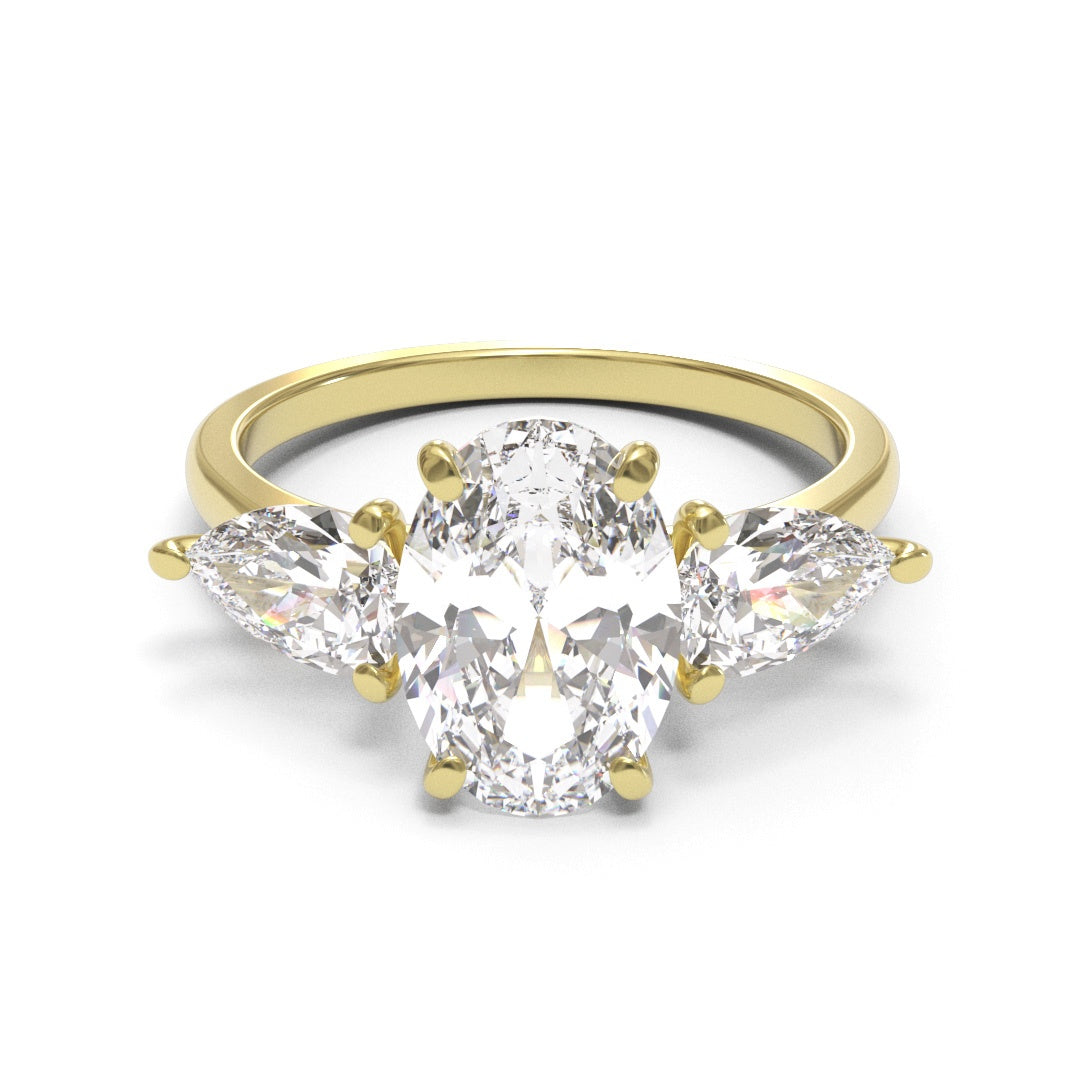 Oval Trilogy Pear 2mm band (setting only)