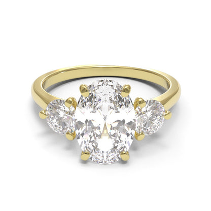 Oval with Trilogy Round 2mm band (setting only)