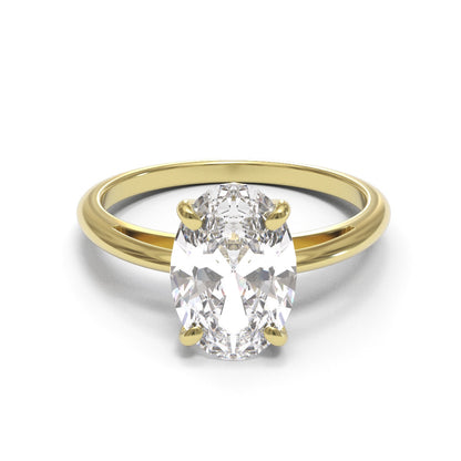 Oval Collet Cathedral 2mm band (setting only)