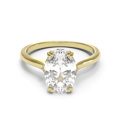 Oval Open Cathedral Double Claw 2mm band (setting only)