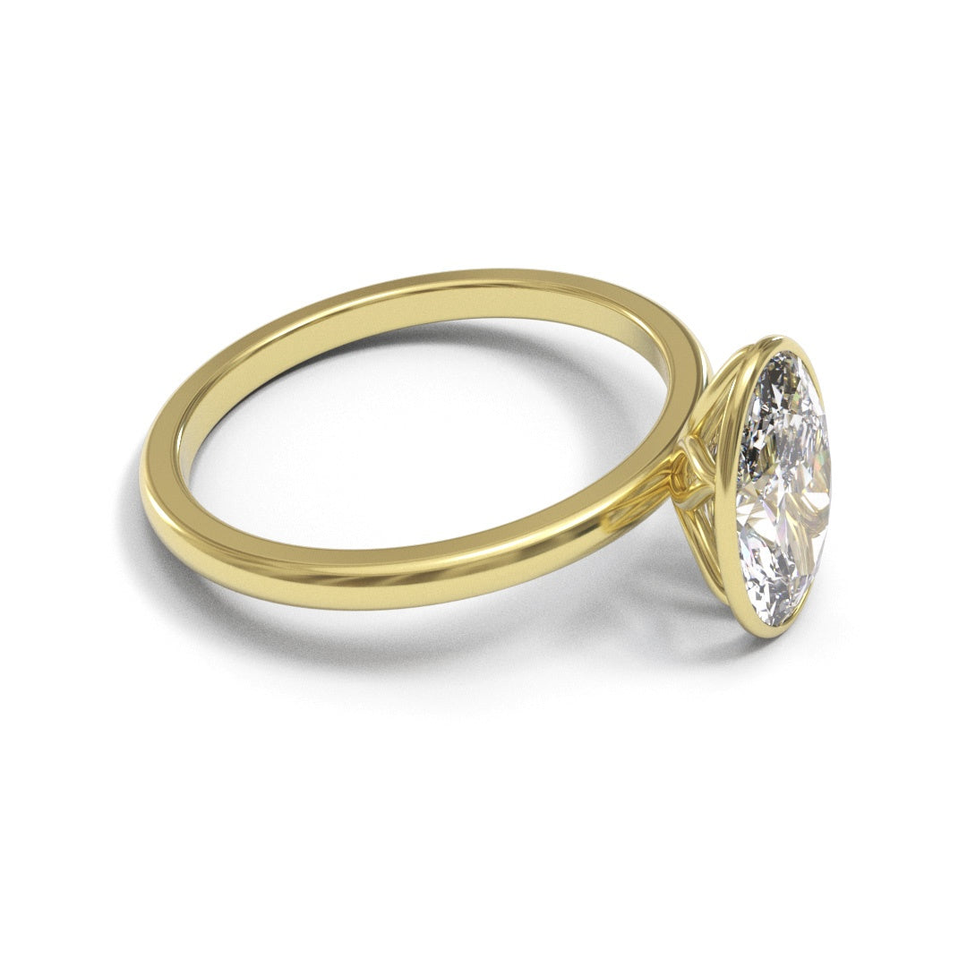 Oval Tulip Bezel 2mm band (setting only)