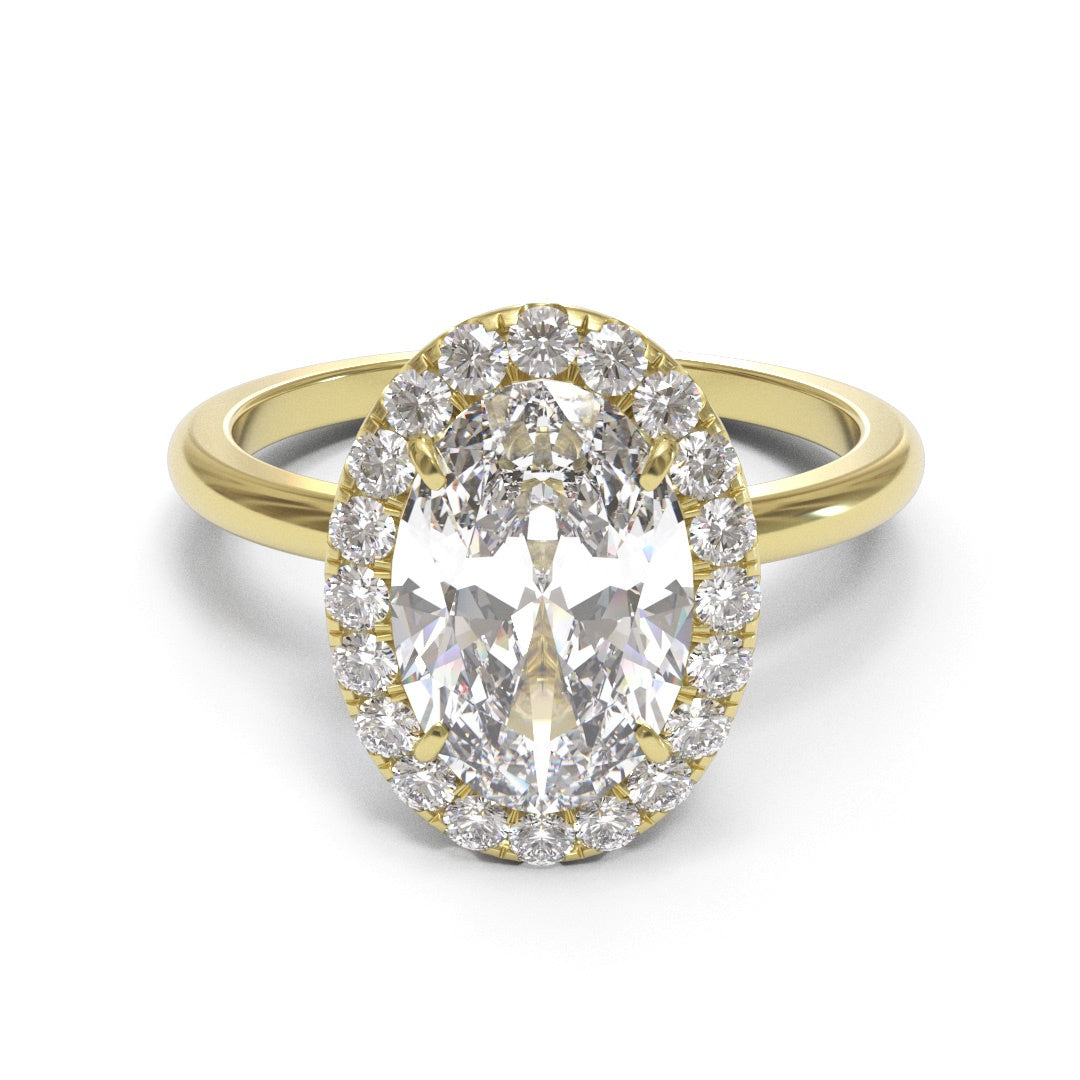 Oval Halo 2mm band (setting only)