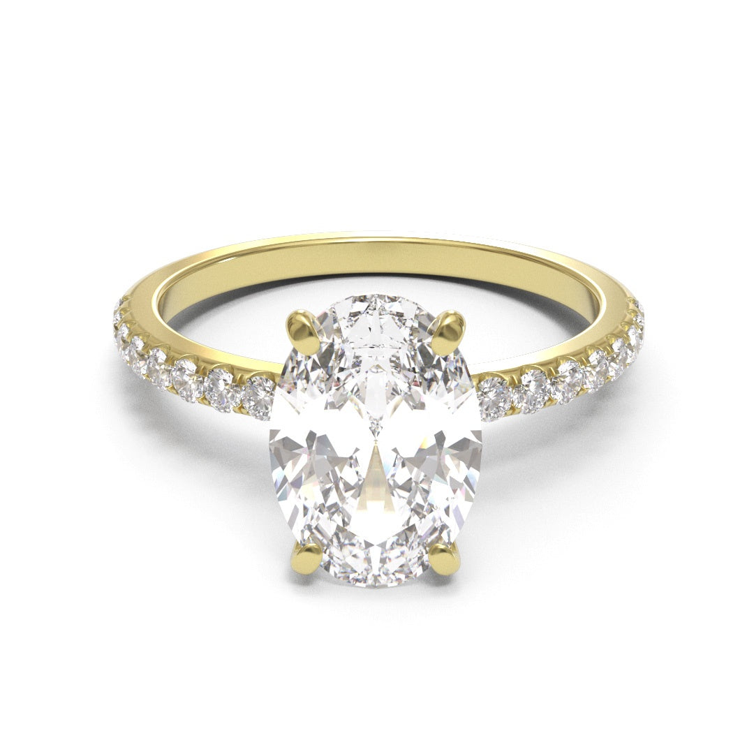Oval Pave 1.6mm band (setting only)