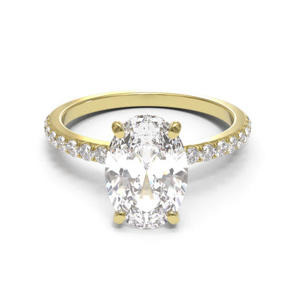 Oval Pave 1.6mm band (setting only)