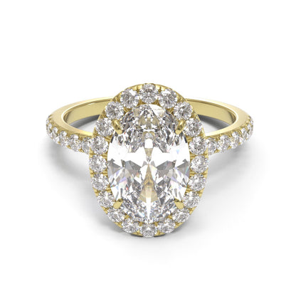 Oval Halo Pave 2mm band (setting only)