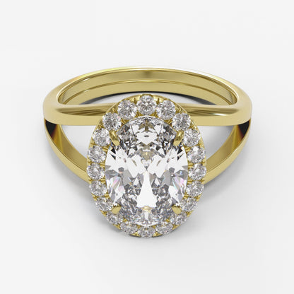 Oval Split Shank Halo 2.6mm band (setting only)