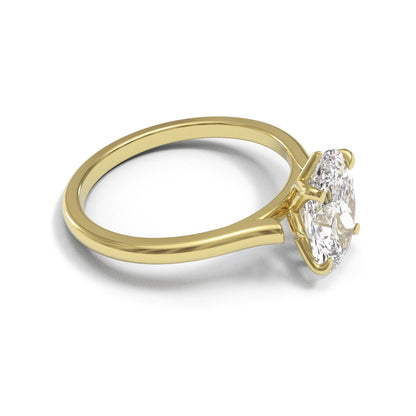 Oval Tulip Open Cathedral 2mm band (setting only)