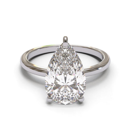 Pear Dome Solitaire 2mm band (setting only)