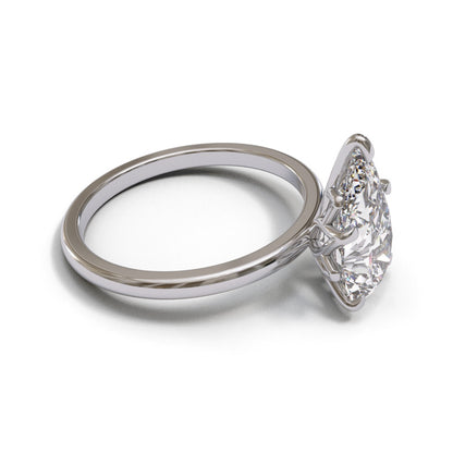 Pear Dome Tulip 2mm band (setting only)