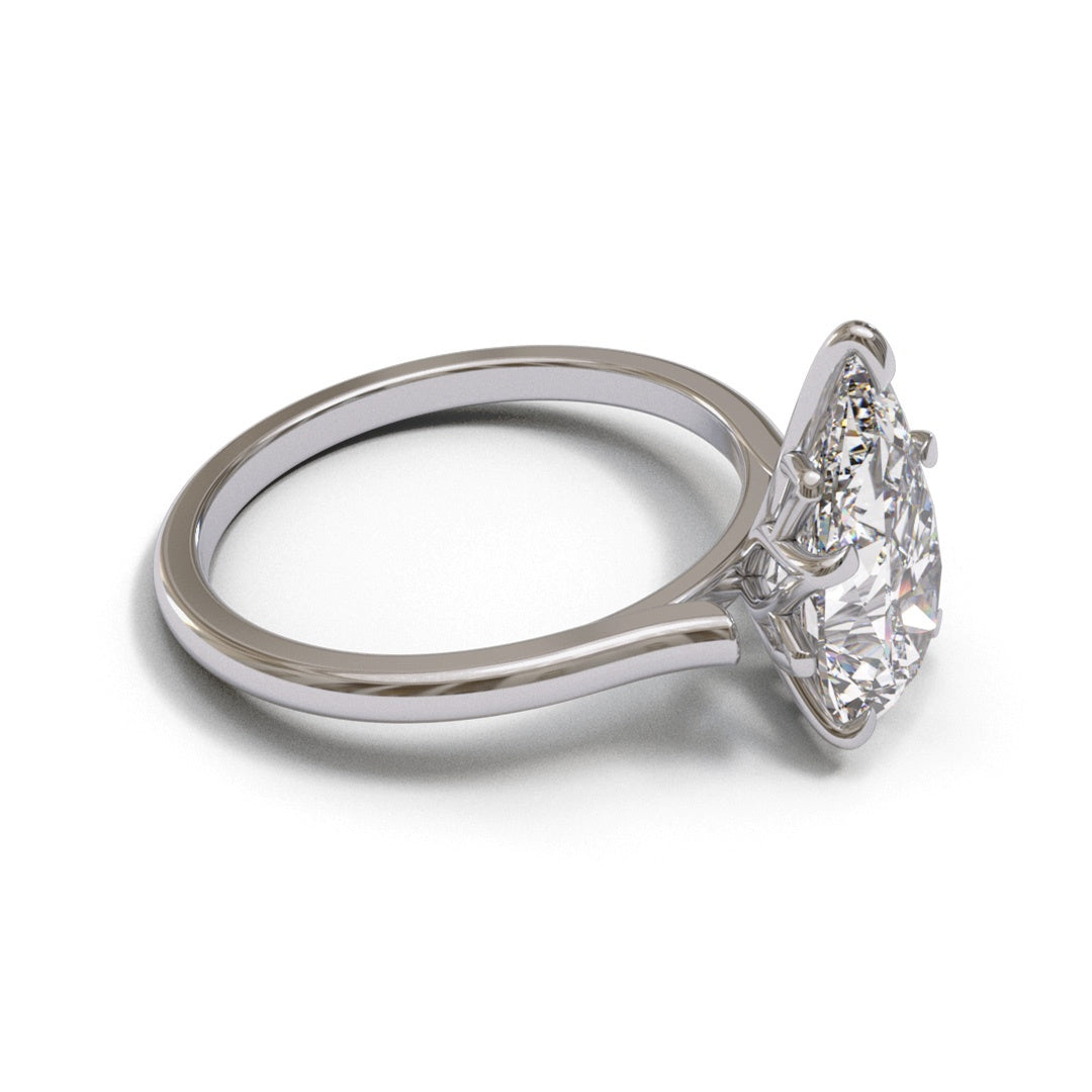 Pear Tulip Open Cathedral 2mm band (setting only)