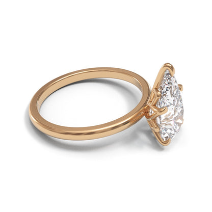 Pear Dome Tulip 2mm band (setting only)