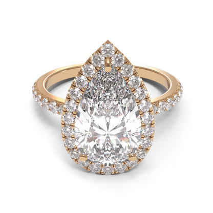Pear Halo Pave 1.6mm band (setting only)