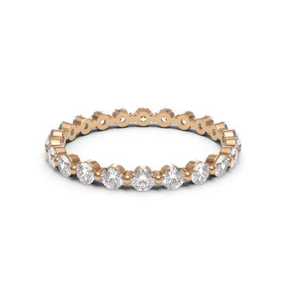 Pin Eternity Full Pave 18K White Gold 2mm band