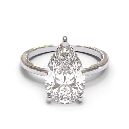 Pear Dome Solitaire 1.6mm band (setting only)