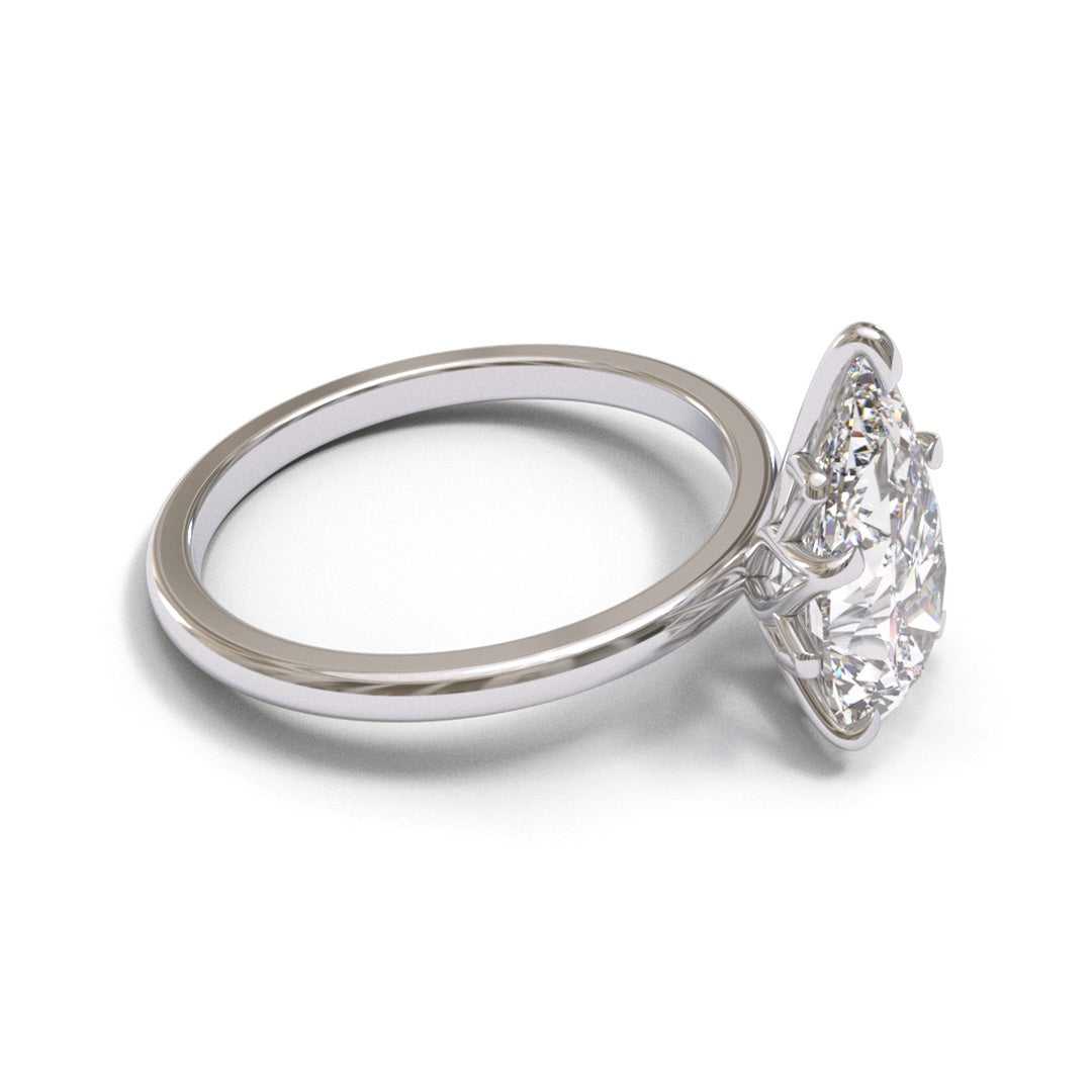 Pear Dome Tulip 2mm band (setting only)