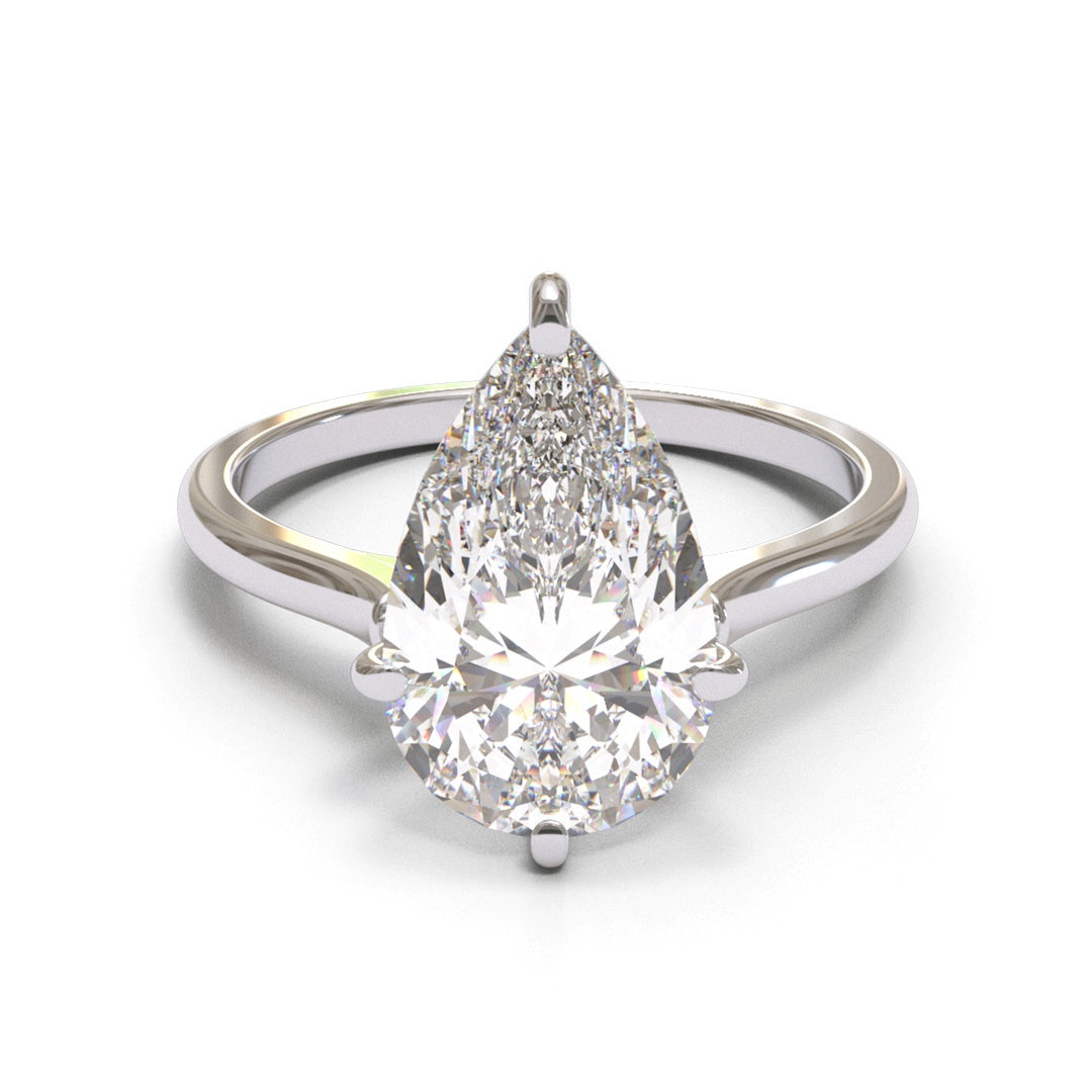 Pear NSEW Open Cathedral 2mm band (setting only)