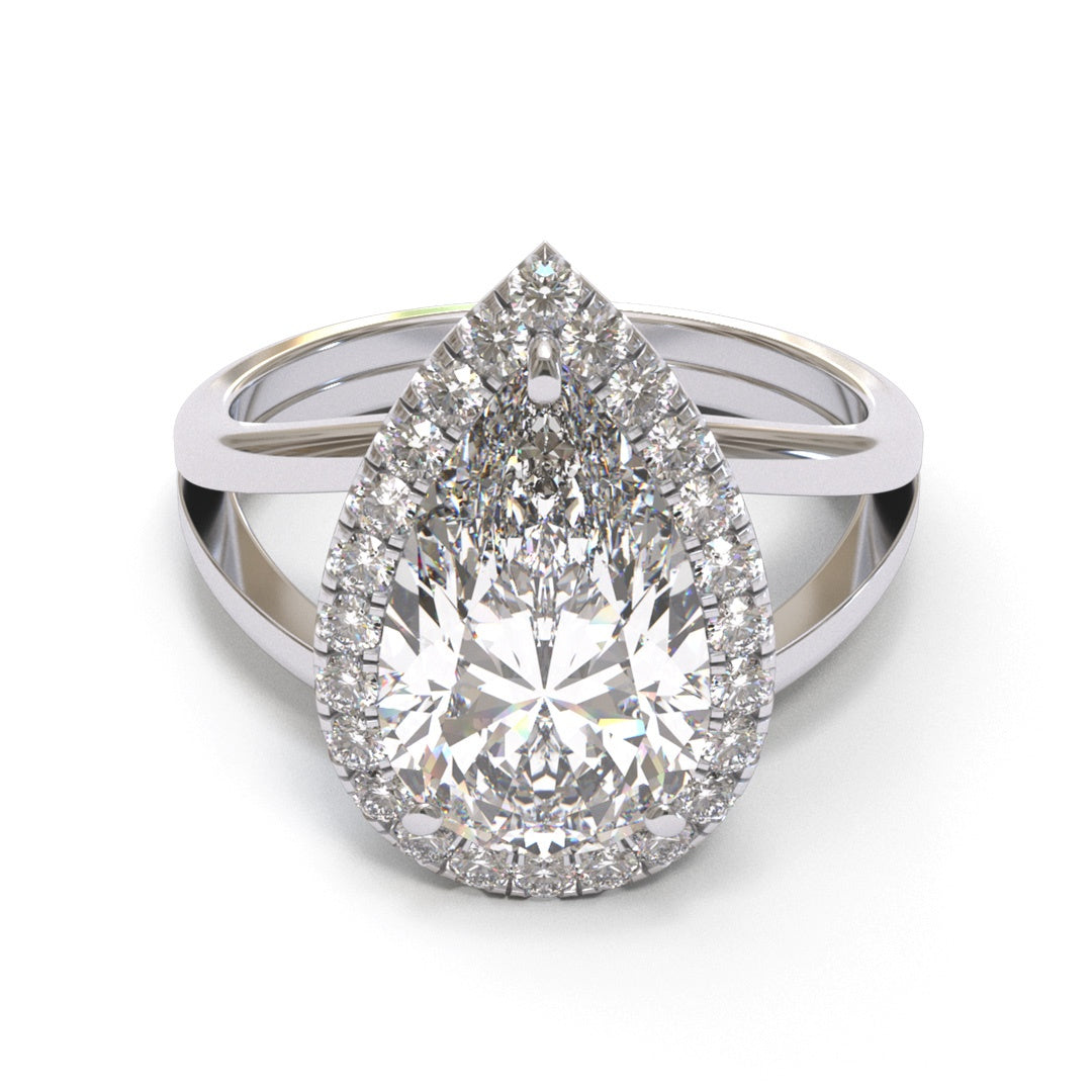Pear Split Shank Halo 2.6mm band (setting only)
