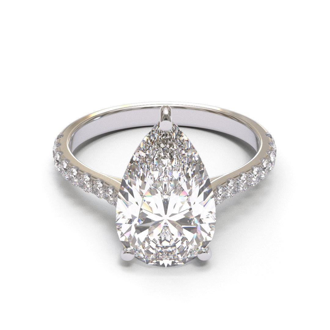 Tapered Cathedral Pave 1.3-2.2mm band (setting only)