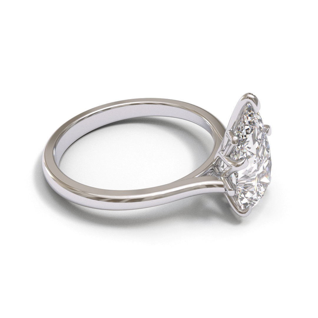 Pear Tulip Tapered Cathedral 1.6-2.6mm band (setting only)