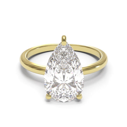 Pear Dome Solitaire 1.6mm band (setting only)