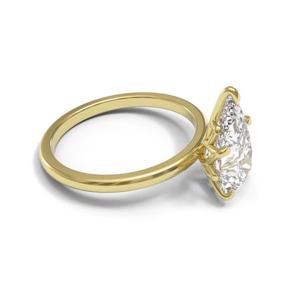 Pear Dome Tulip 1.6mm band (setting only)