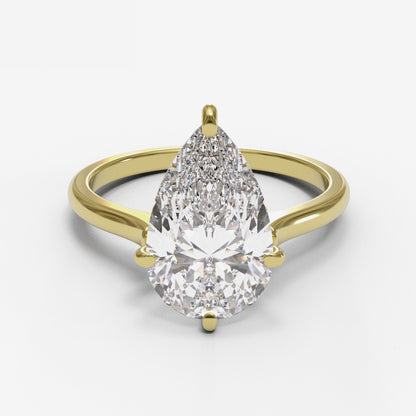 Pear NSEW Open Cathedral 1.6mm band (setting only)