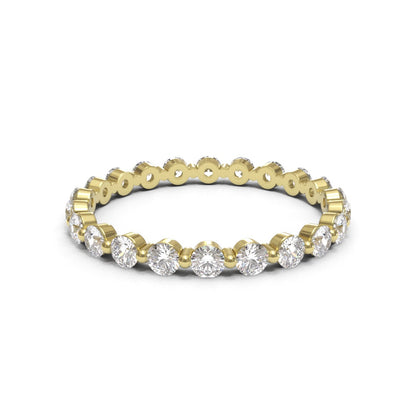 Pin Eternity Full Pave 18K White Gold 2mm band