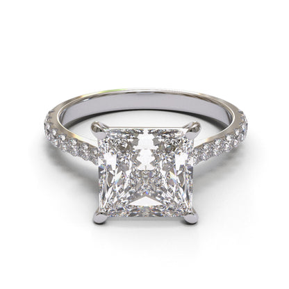 Princess Tapered Cathedral Pave 1.3-2.2mm band (setting only)