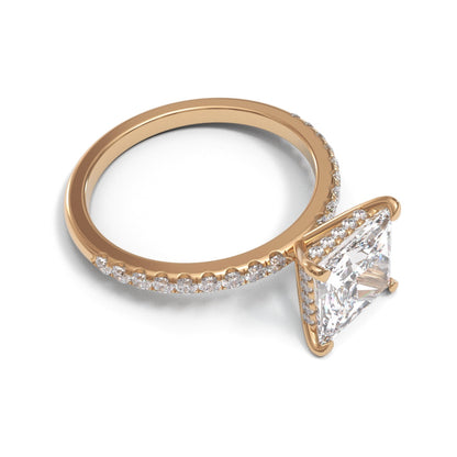 Princess Hidden Halo Pave 2mm band (setting only)