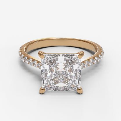 Princess Tapered Cathedral Pave 1.3-2.2mm band (setting only)