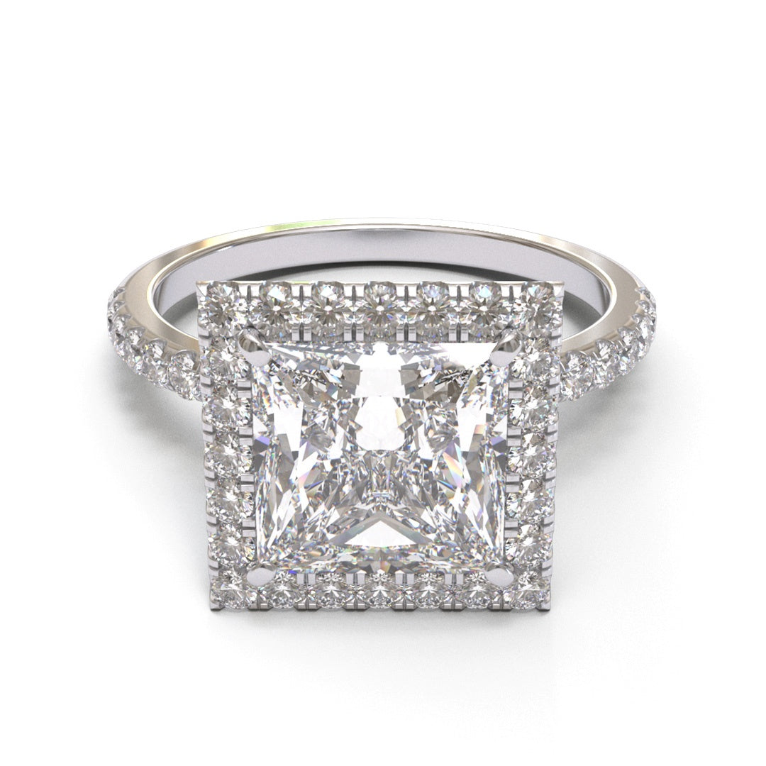 Princess Halo Pave 2mm band (setting only)