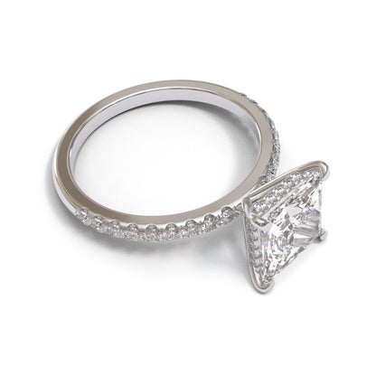 Princess Hidden Halo Pave 2mm band (setting only)